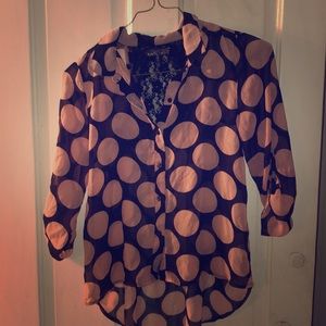 Polka dot button up